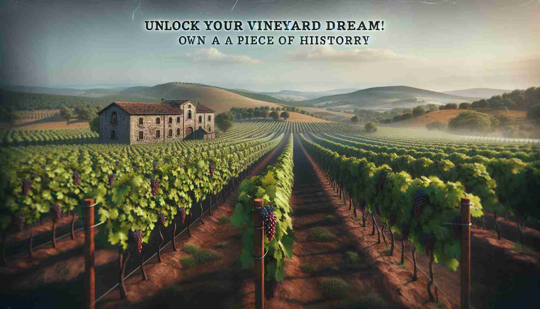 Unlock Your Vineyard Dream! Own A Piece of History!