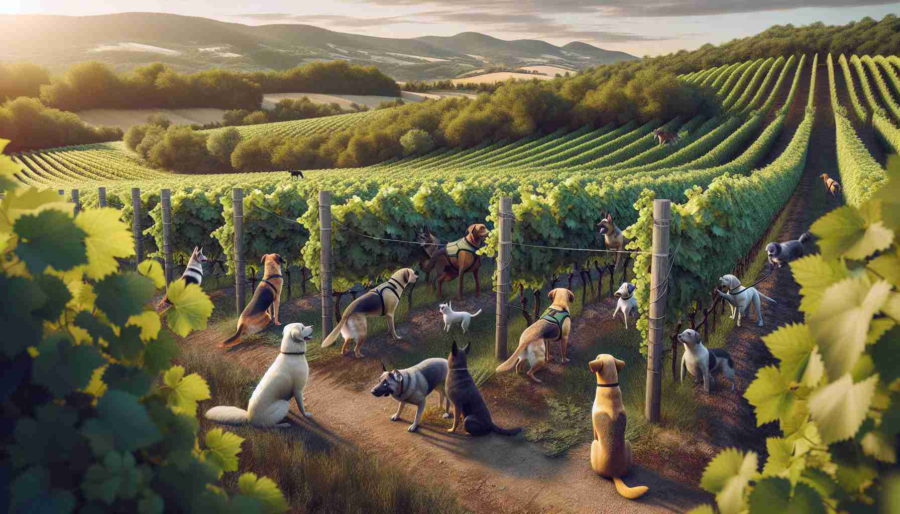 Unleashing Canine Talent in Vineyards! Protect Your Grapes with This Innovative Approach.